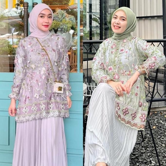SYIFA OUTER | Outer Bahan Tille Bordir Premium | Outer Kondangan | Outer Korean Style | Outer Lebara