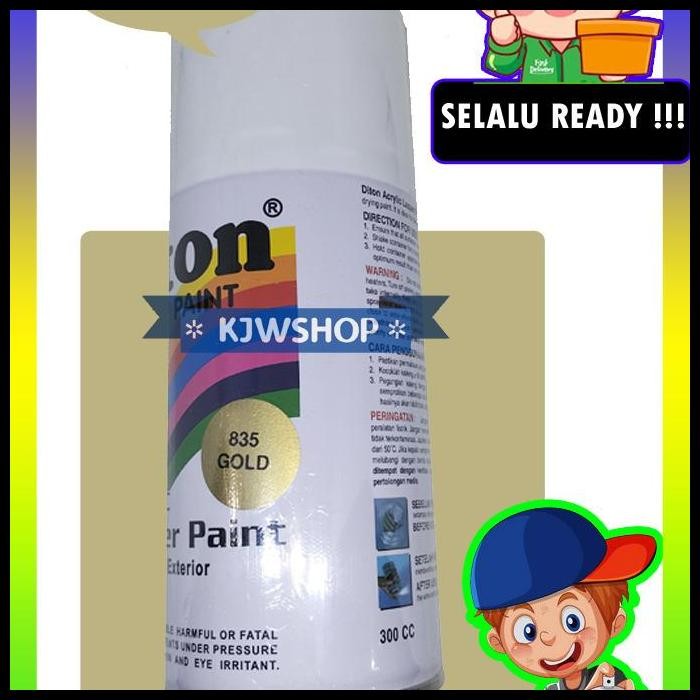 BEST DEAL DITON GOLD 835 300CC CAT SEMPROT SPRAY PILOX GOLD 835 AEROSOL PAINT 300CC SPET GOLD BRONZE