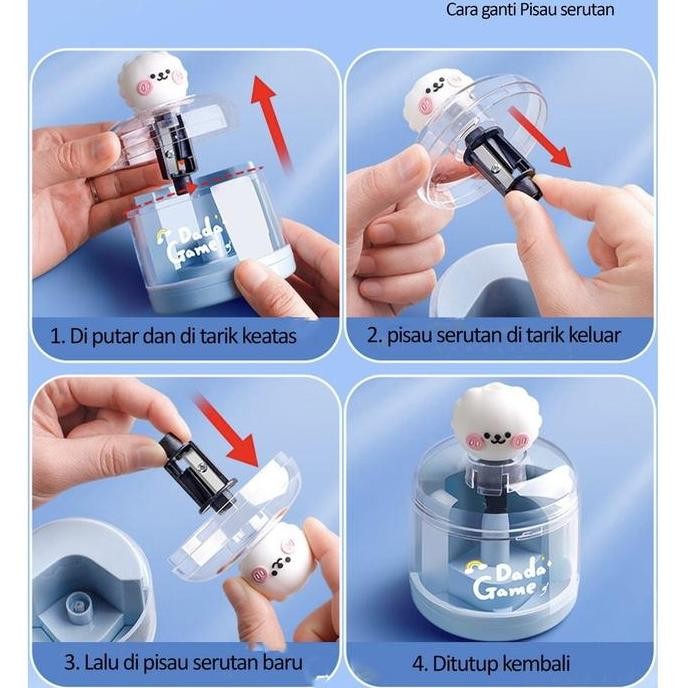 

Rautan Pensil Elektrik Peraut / Serutan Pensil Otomatis Peruncing Pensil Berputar Tenaga Baterai Electric Pencil Sharpener L83