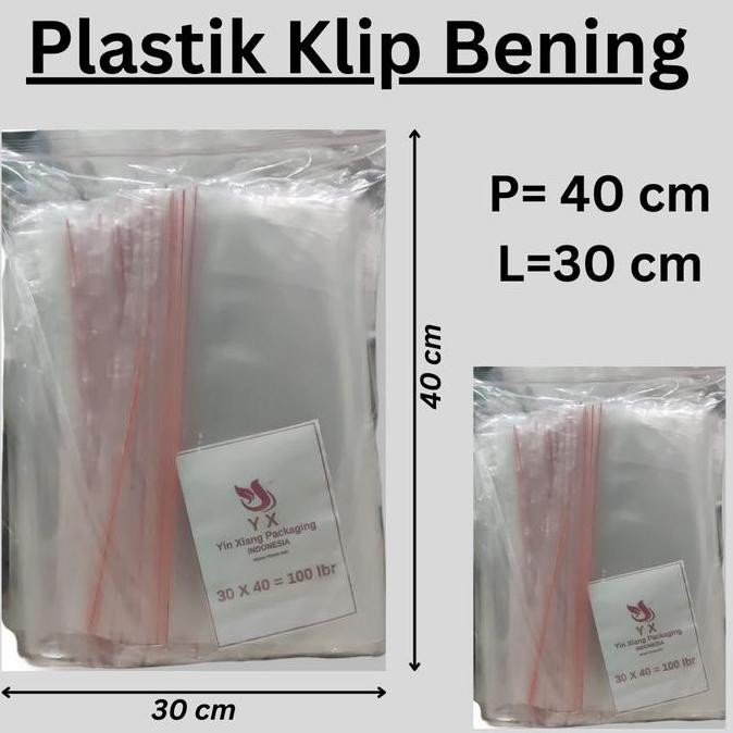 PLASTIK KLIP ZIPPER LOCK 30X40 CM - PLASTIK ZIPLOCK PRESS PACKING ASLI
