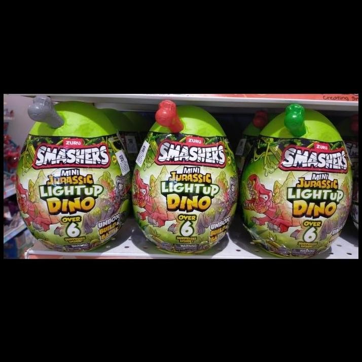 Zuru Smashers Mini Jurassic Light up Dino egg 6 surprises original