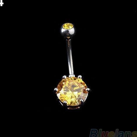 Produk Terbaru - Anting Tindik Perut/Pusar Kristal Titanium Pria Wanita Premium A230