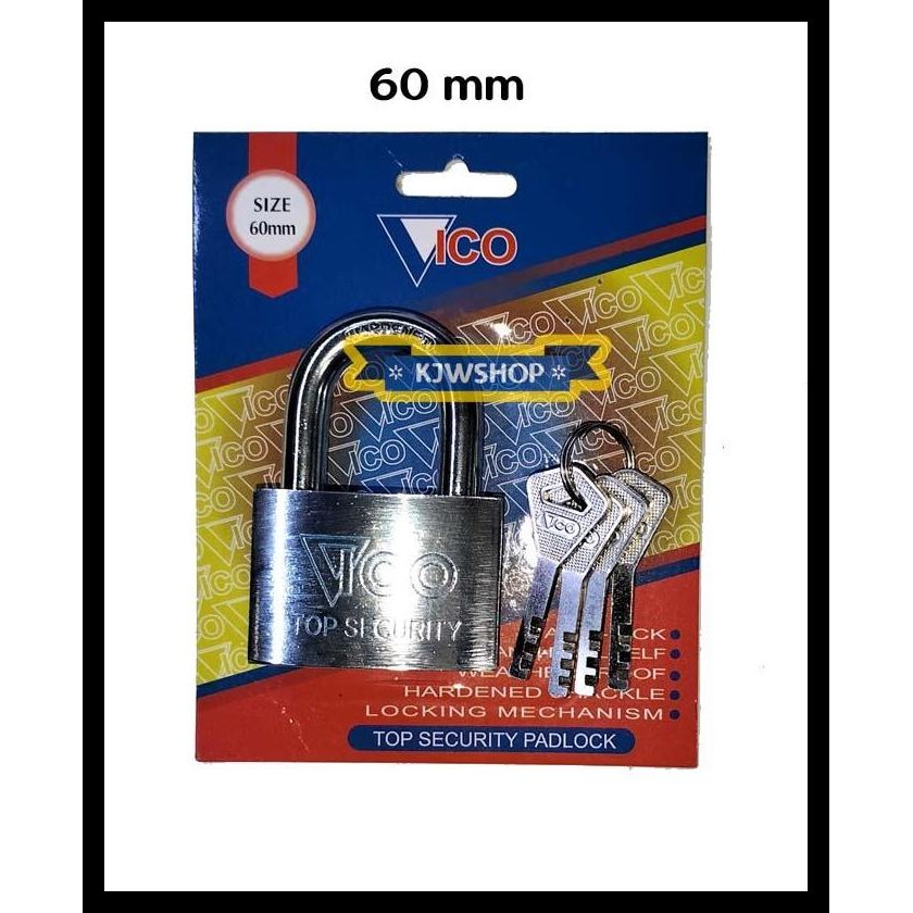 TERMURAH GEMBOK 60MM VICO GEMBOK CHROME 60MM VICO GEMBOK PAGAR KROM 60MM VICO PADLOCK 60MM GEMBOK GU