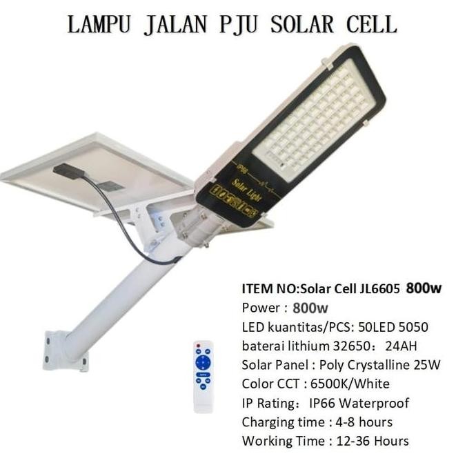 Lampu Jalan Tenaga Surya 800 Watt 800W Lampu Pju Solar 2 In 1 800 Watt
