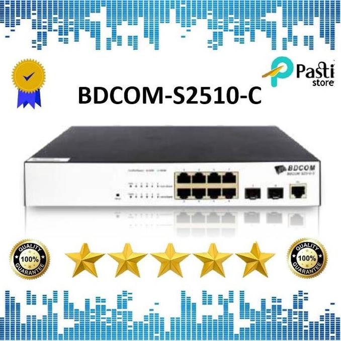 baru switch managed ethernet bdcom s2510-c-ac layer 2+ 8 port