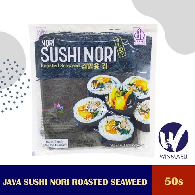 

Java Sushi Nori Halal Seaweed Rumput Laut Sushi Untuk Kimbab/ Gimbab Varian 50 Lembar Makanan Food Camilan Kualitas Terbaik Harga Termurah
