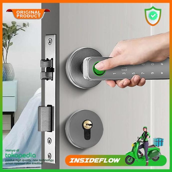 New Smart Door Lock Digital Fingerprint Password | Kunci Pintu Otomatis Kartu Modern