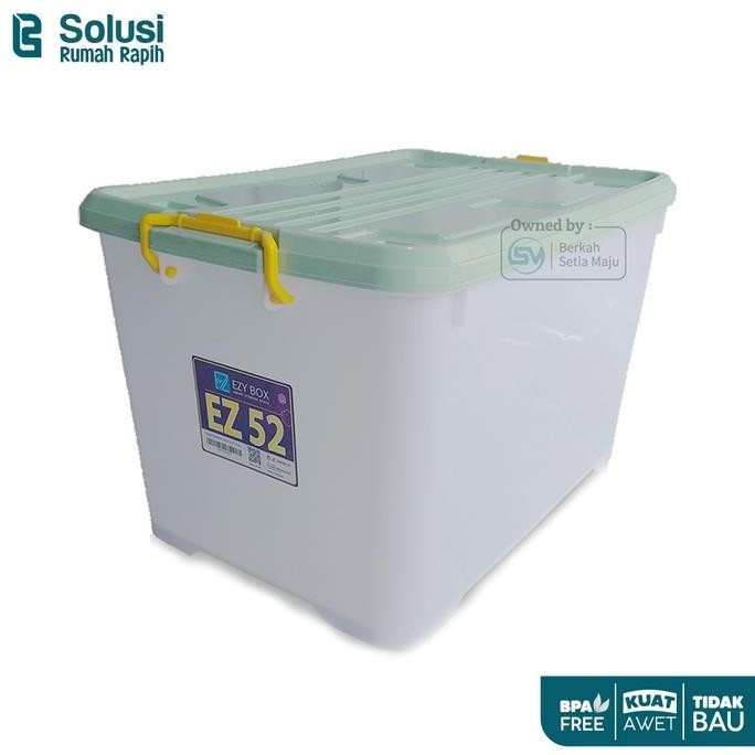 BSM BOX PLASTIK 52 LITER EZY - CONTAINER BOX PENYIMPANAN BENING ASLI