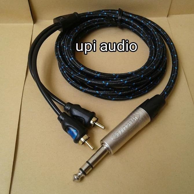 Jack Rca To Akai 6,3Mm Stereo Cable 2,5Meter Audio Soundsystem Diskon