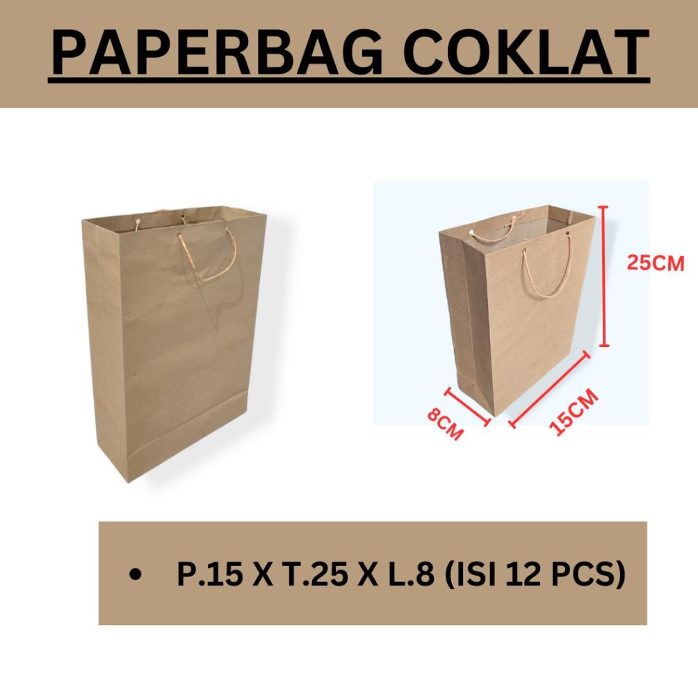 

Super Sale wes-24 Paperbag Polos Coklat Uk 14x20 - 15x25 - 20x25 - 25x35 - 30x40, Paper Bag Batik / Paper Bag Buku, Paper Bag Folio, Tas Kertas, Tas Souvenir Terlaris Hemat