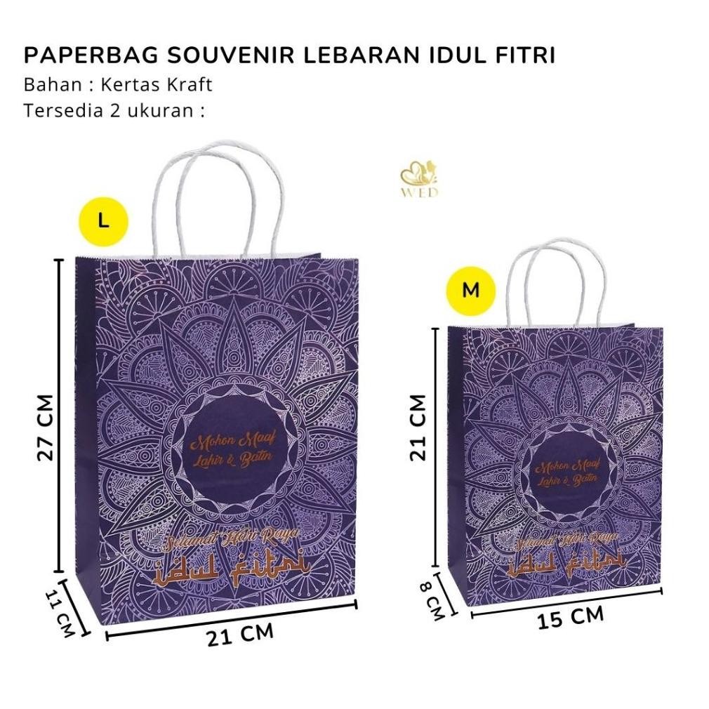 

fb-4 Aw89 WED Paperbag Lebaran Idul Fitri / Goodie Bag Hampers Lebaran 2025 / Tas Bingkisan Souvenir Motif Lebaran PP52 Viral Murah