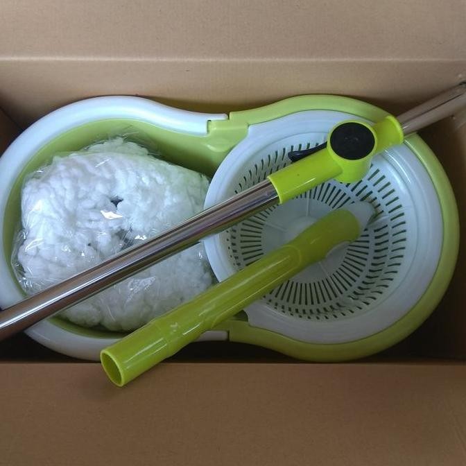 Stok Sj Pel Putar Lantai Mirip Bolde+Tempat/Spin Mop/Alat Pel Lantai Putar