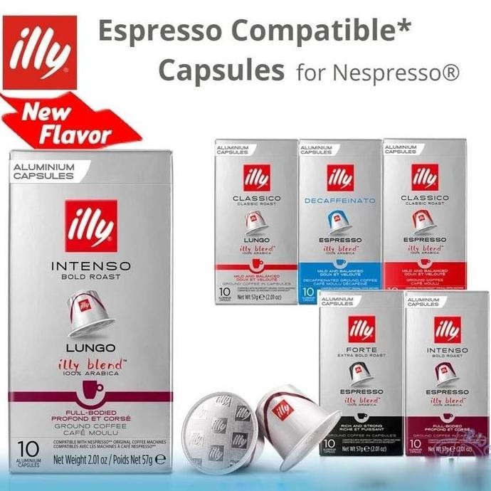 

READY ILLY NESPRESSO COFFEE CAPSULE - 1 BOX ISI 10 KAPSUL KOPI ORIGINAL