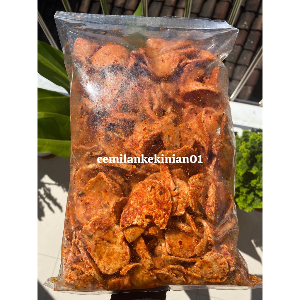 

basreng bulat/basreng koin 1kg pedas daun jeruk