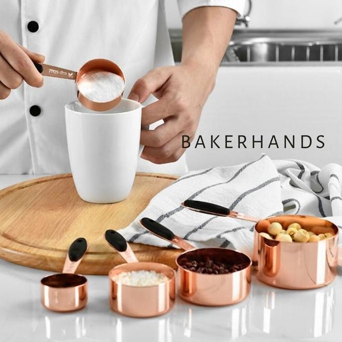 Measuring Cup And Spoon/Sendok Takar Rosegold
