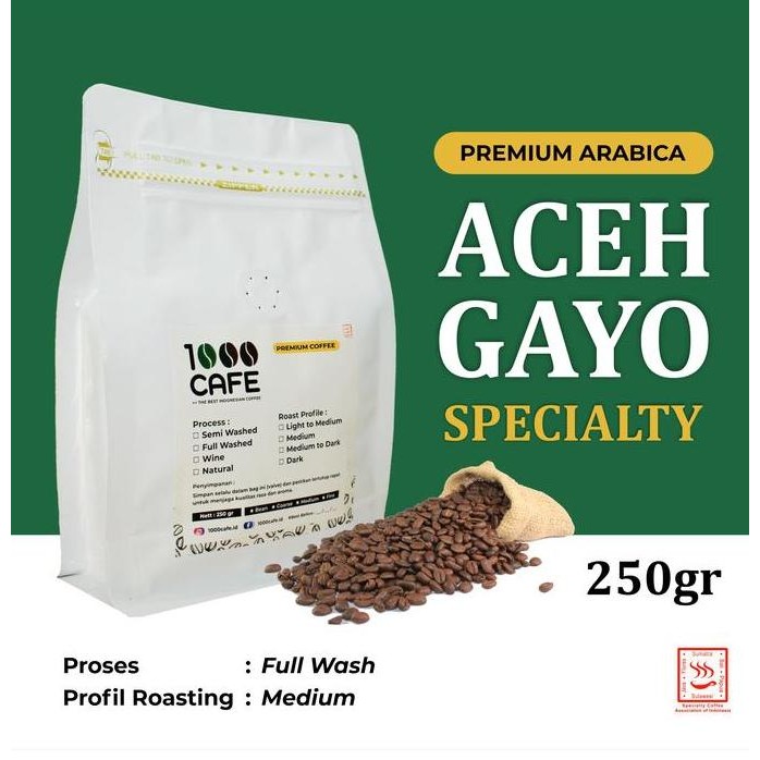 

READY KOPI ARABIKA GAYO FULL WASH 250GR | SPECIALTY GRADE | FRESH ROASTED BEANS