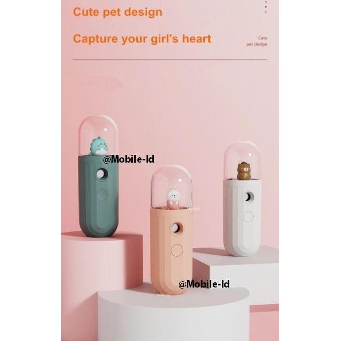 nano spray mini kartun lucu mist spray anti bocor pelembap wajah portable berkualitas