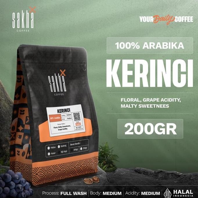 

READY KOPI ARABIKA KERINCI JAMBI - BIJI KOPI ROASTED BEAN ESPRESSO 200GR