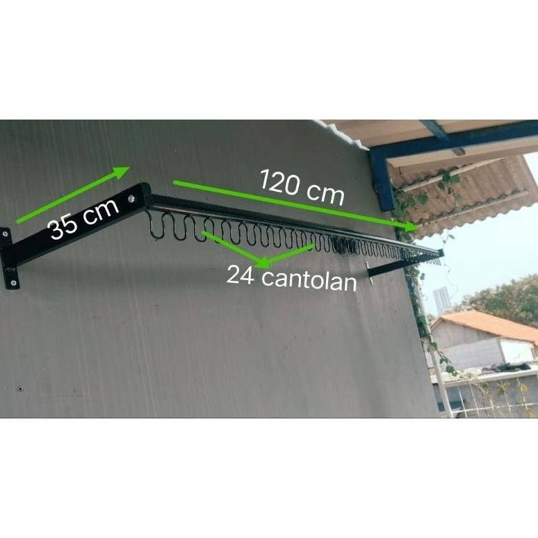 Jemuran dinding 1 baris 120cm