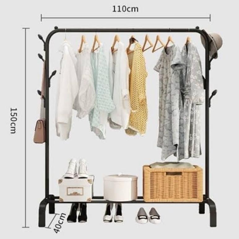 MURAH Stand Hanger Single Gantungan Baju Besi Jemuran Baju Besi