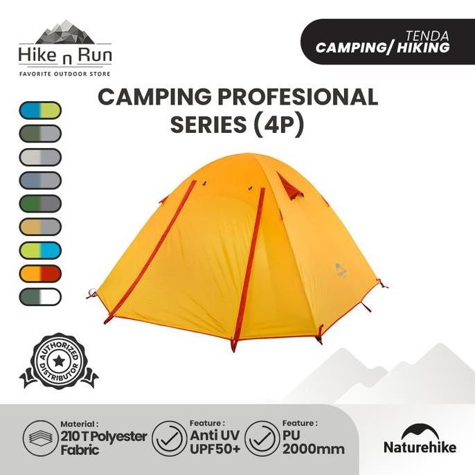 Terbaru Tenda Profesional Naturehike Tent 2018 4P-Series Nh18Z044-P