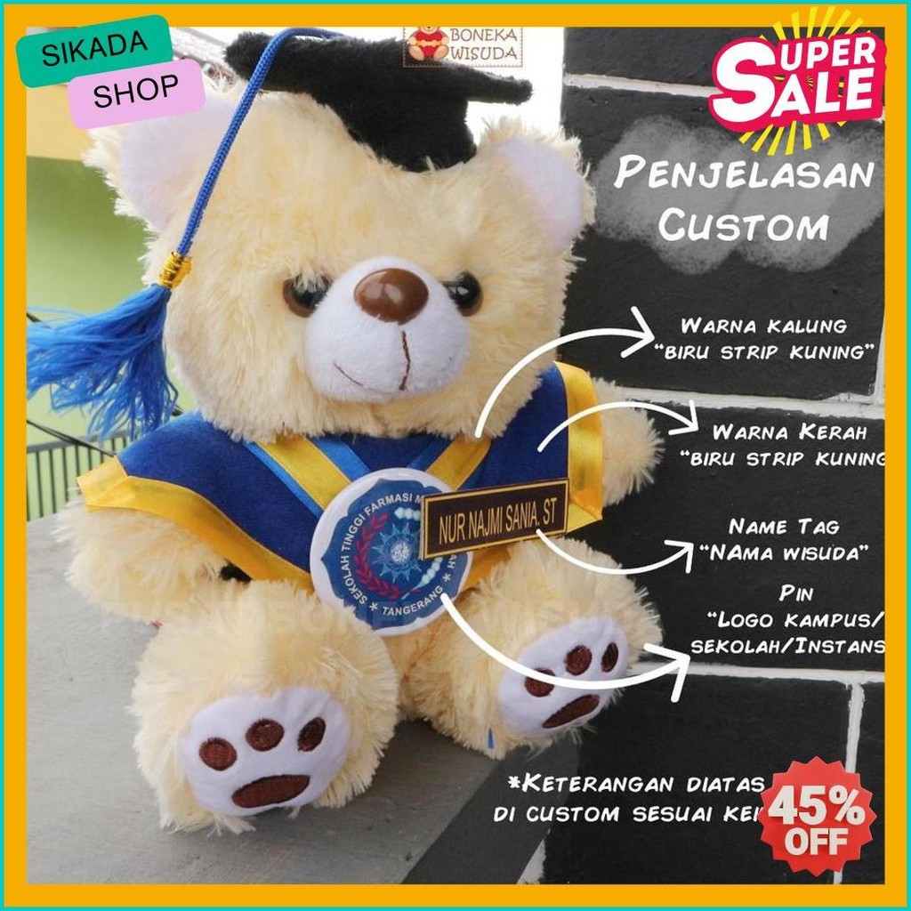 

Boneka Wisuda Teddy Bear Murah Kado Graduation Hadiah Kelulusan Sidang Skripsi Gratis Ongkir Ultah Terlaris! Produk Ini Banyak Dicari