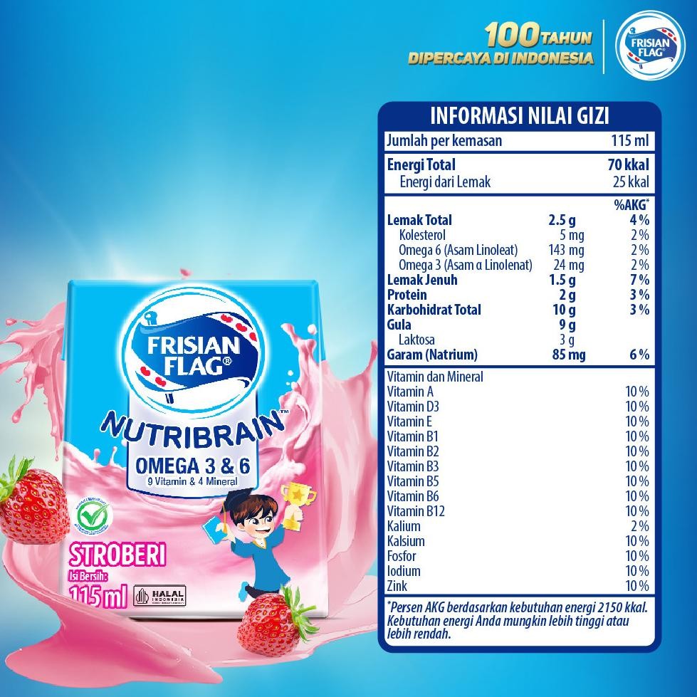 

Flash Sale - Frisian Flag Omega Susu UHT Strawberry 115Ml [36 Pcs] ,,