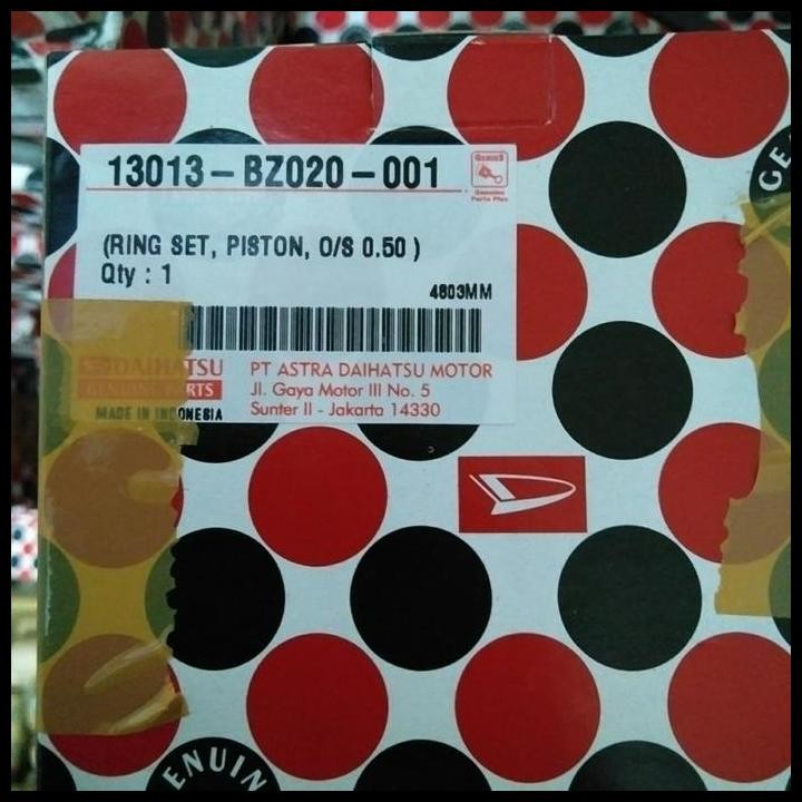 TERBARU DAIHASTU ORI RING PISTON SEHER SET AVANZA 1.5 TERIOS (050) 13013-BZ020 