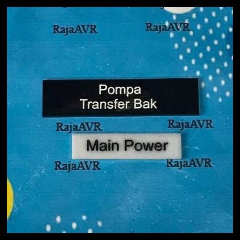 

GRATIS ONGKIR NAME PLATE TINGGI 10MM PANEL TAG CONTROL LISTRIK CUSTOM LABEL SPESIFIKASI ACRYLIC JASA NAMEPLATE !