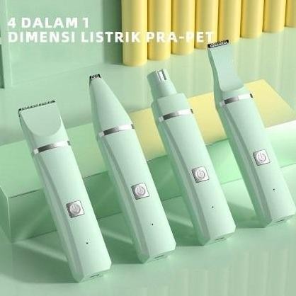 Ready Stockalat Cukur Profesional Gunting Rambut Listrik Hewan Peliharaan 4-In-1 Untuk Mencukur Bulu