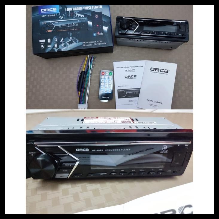GRATIS ONGKIR SINGLE DIN TAPE RADIO MOBIL UNIVERSAL ORCA MP-6686 