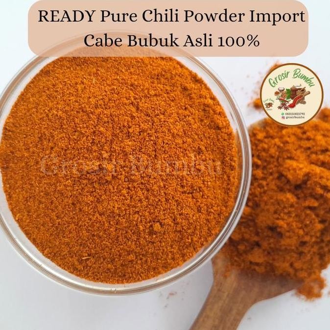 

Original Cabe Bubuk Import 1kg - Pure Chili Powder Asli Pedas Tajam Kering
