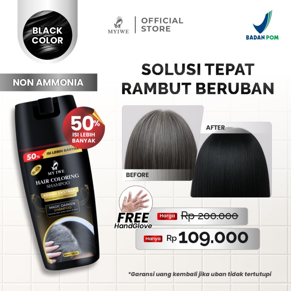 Ready Myiwe Shampoo Penghitam Rambut Uban / Shampoo Penghilang Uban / Anti Uban Original