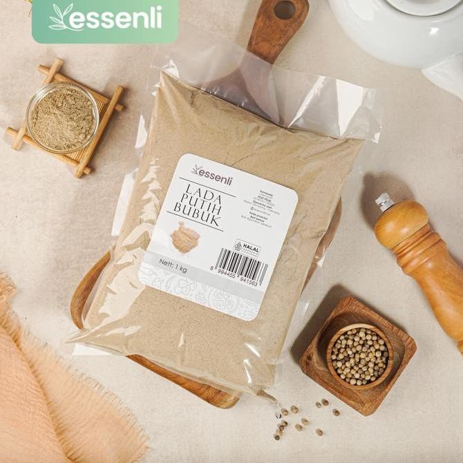 

Original ESSENLI Lada Putih Bubuk 1Kg - White Pepper Powder Murni Grade A