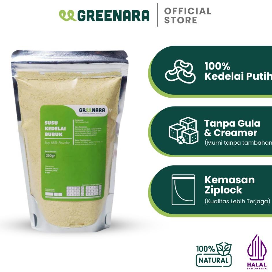 

Greenara Susu Kedelai Bubuk 250Gr Soy Milk Powder