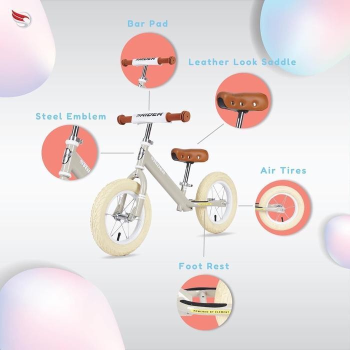 Push Bike / Balance Bike Element Ban Eva (Ban Mati) Original Dan Terpercaya