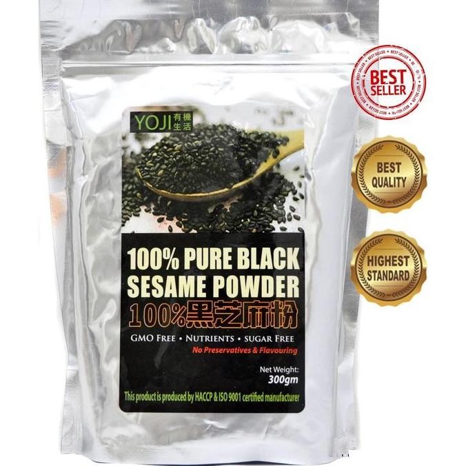 

Original Yoji Black Sesame Powder 300g - Bubuk Wijen Hitam Murni 100% Asli