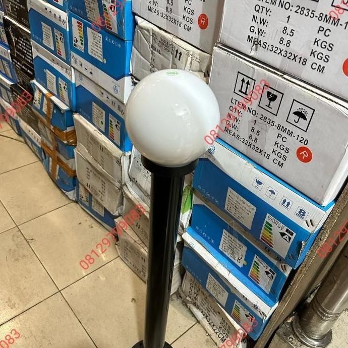 KAP LAMPU TAMAN GARDEN LAMP BULAT ARCYLIC PLASTIK 6 10 12 in inch