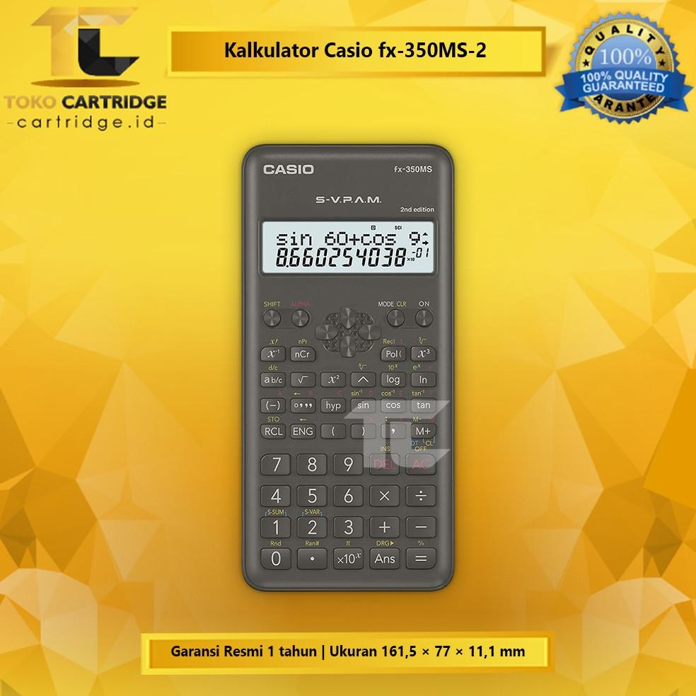 

Calculator Scientific FX-350MS 2 Casio Kalkulator Ilmiah Sains Casio FX 350MS Scientific 2 Garansi Resmi Original RB2