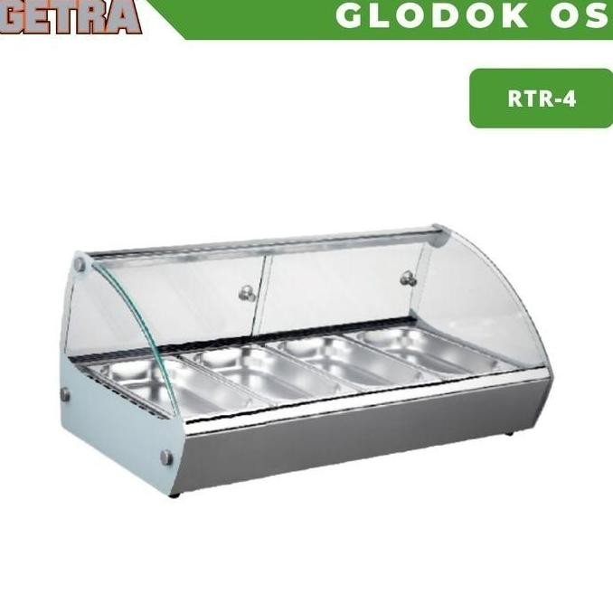 Showcase Warmer Getra Rtr-4 Etalase Penghangat Makanan Food Warmer