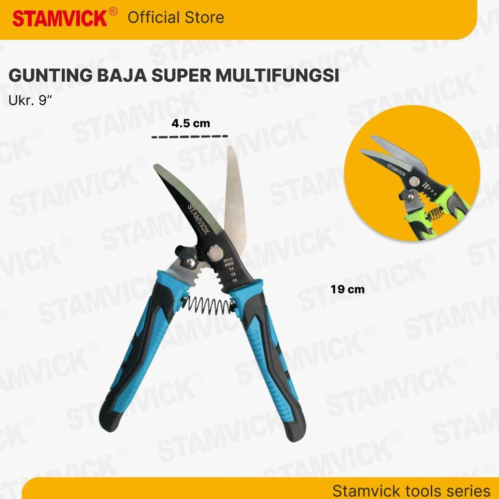 

Gunting Baja Super Multifungsi 9 inch Stamvick / Gunting Serba Guna / Steel Scissors RB3
