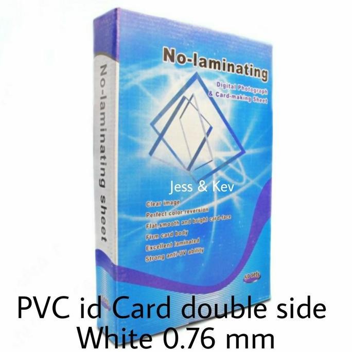 

Promo PVC id Card A4 instan 0.76 mm White || Bahan Kertas PVC - 50 Sheet COD