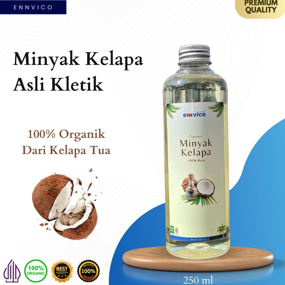 

Ennvico Minyak Kelapa Asli Kletik / Minyak Kelapa Alami 250ml Kemasan Tinggi / Coconut Oil / Minyak Kelapa Tradisional Asli Termurah Minyak Untuk Bayi / Ruam Popok / Gatal Gatal Nugi