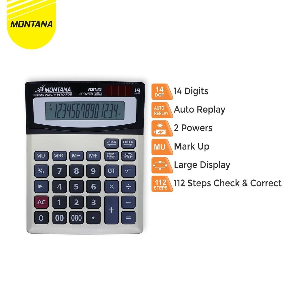 

MurahMurahATK Calculator / Kalkulator Montana MTC 705 / 14 Digits RB2
