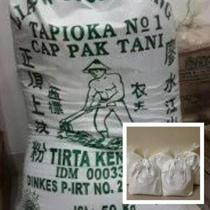 

Repack Dari Karung Tepung Tapioka Cap Pak Tani Liauw Tjoei Kang 1Kg Nugi
