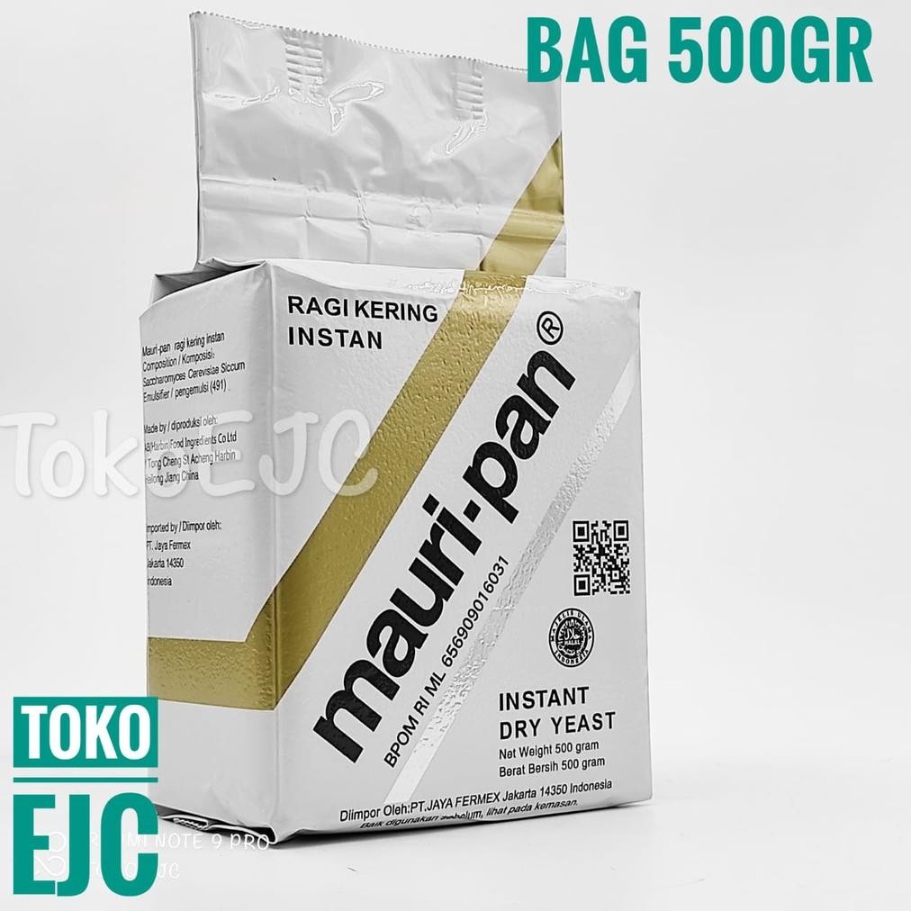 

Ragi Instan / Instant Dry Yeast / Bahan Tambahan Mauripan Mauri Pan 500gr Bag Nugi