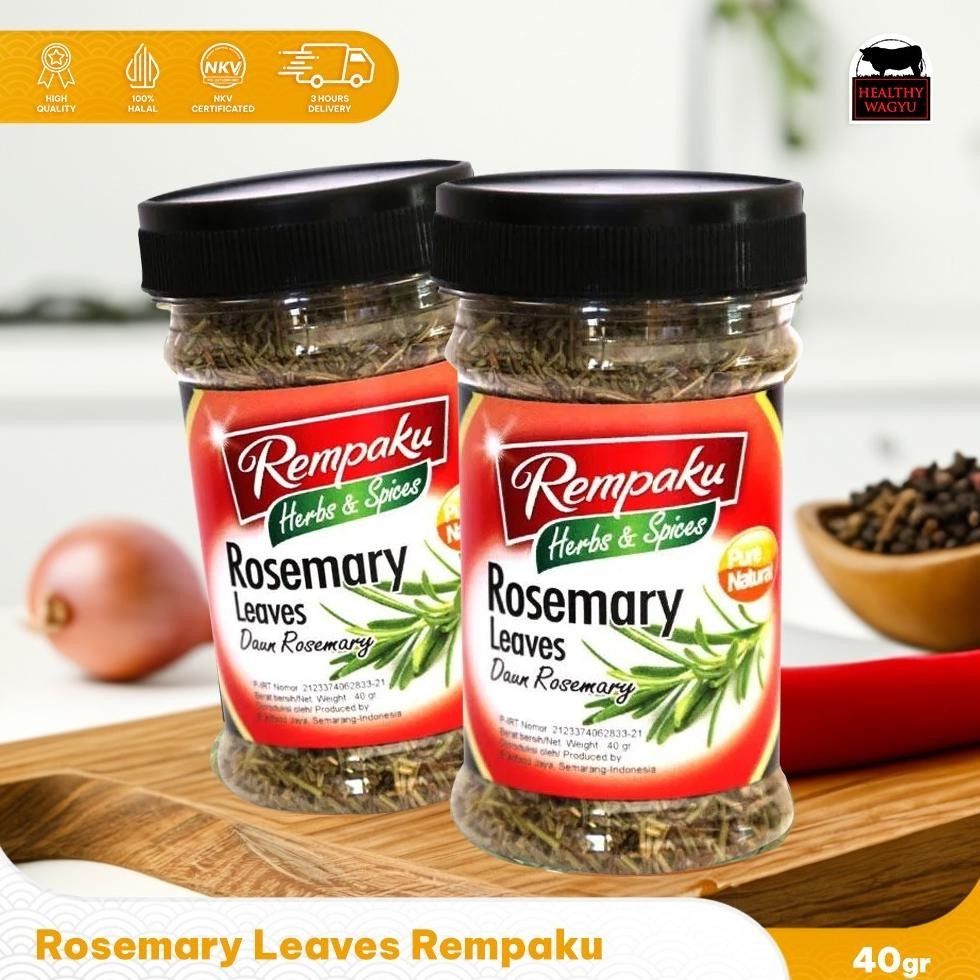 

Rosemary Leaves Daun Rosemary Kering Rempaku 40gr Healthy Wagyu Nugi