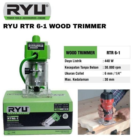 RYU Mesin Router Trimmer Profil Kayu Wood RTR 6 - 1 Ryu Mesin Router Trimmer Profil Kayu RTR 6 -1
