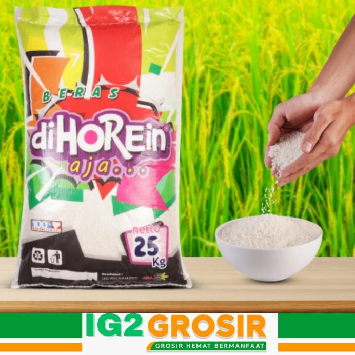 

Beras diHOREIN 25kg 10kg BEST SELLER Murah Ekonomis Putih Bersih Enak Tingkat Patah tinggi Nugi