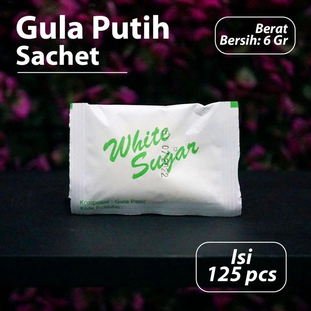 

(Depok) [Isi 125 pcs] Gula Putih Saset- White Sugar Sachets - Gula Saset Hotel Nugi